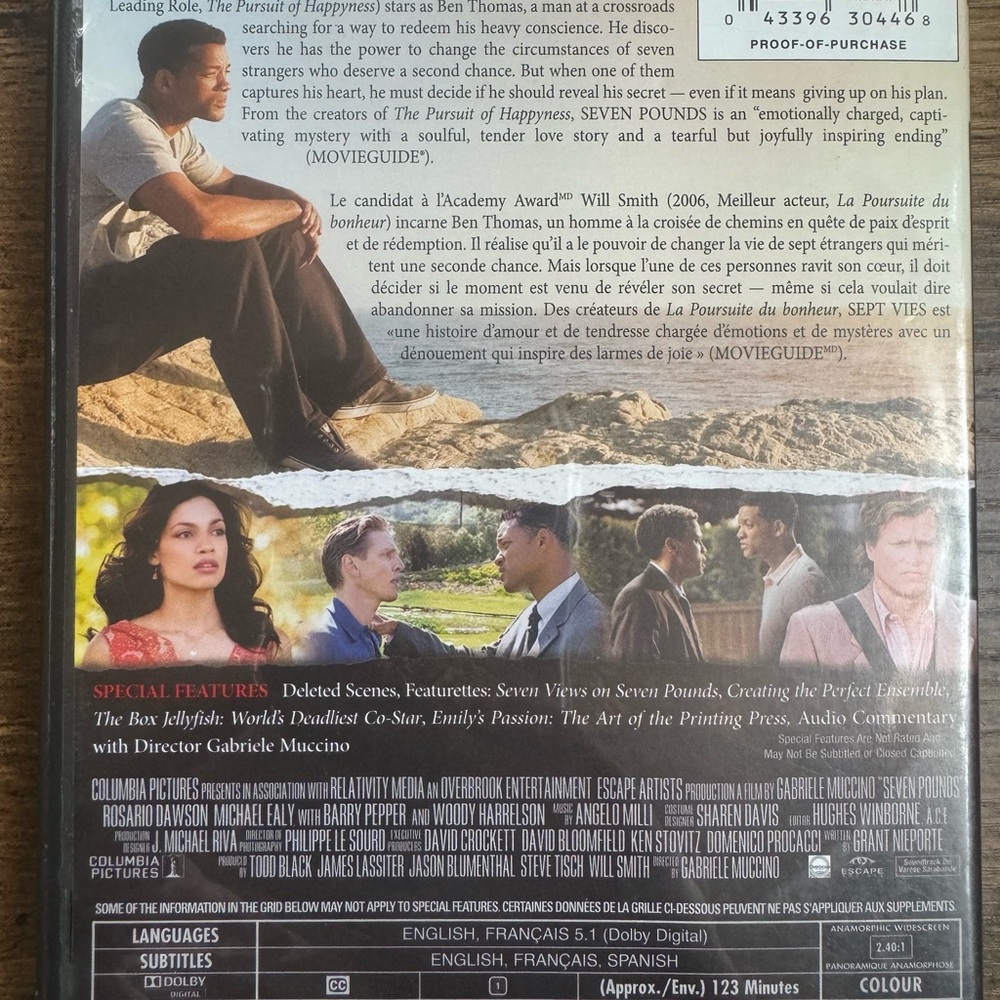 Seven Pounds DVD - Picture 2 of 2